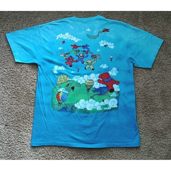 Liquid Blue Grateful Dead T-Shirt Men's Size XL Parachuting Bears Double Graphic - Picture 5 of 9